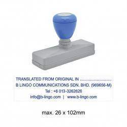 Pre-Inked Stamp MY26102, 26x102mm