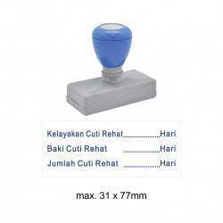 Pre-Inked Stamp MY3177, 31x77mm